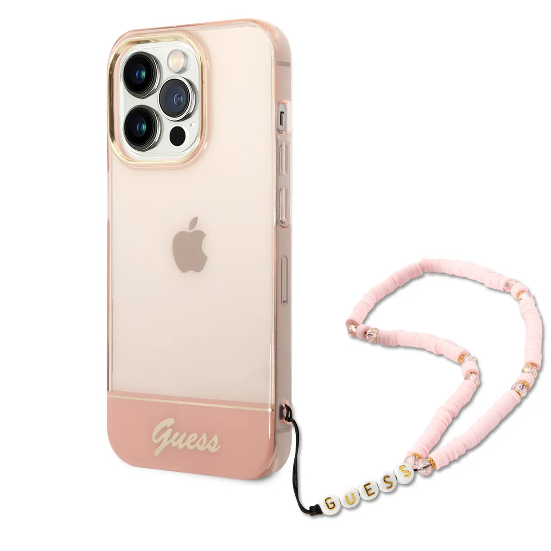 oryginalne-etui-iphone-14-plus-guess-hardcase-translucent-pearl-strap