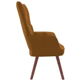 fotel-brazowy-obity-aksamitem