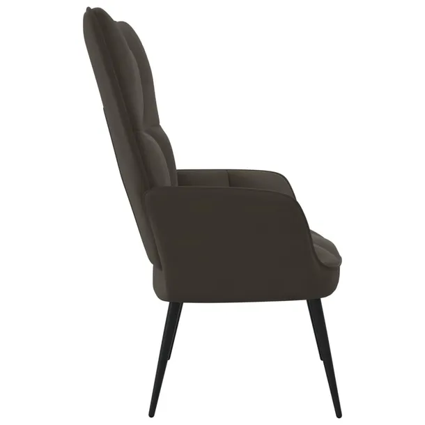 fotel-ciemnoszary-obity-aksamitem