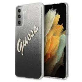 guess-glitter-gradient-script-etui-samsung-galaxy-s21-czarny