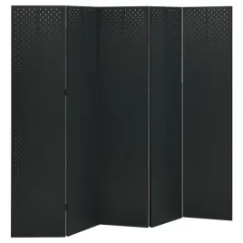 parawan-5-panelowy-czarny-200-x-180-cm-stalowy