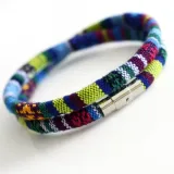 boho-bransoletka-niebieska-damska-stal-stan-nowy