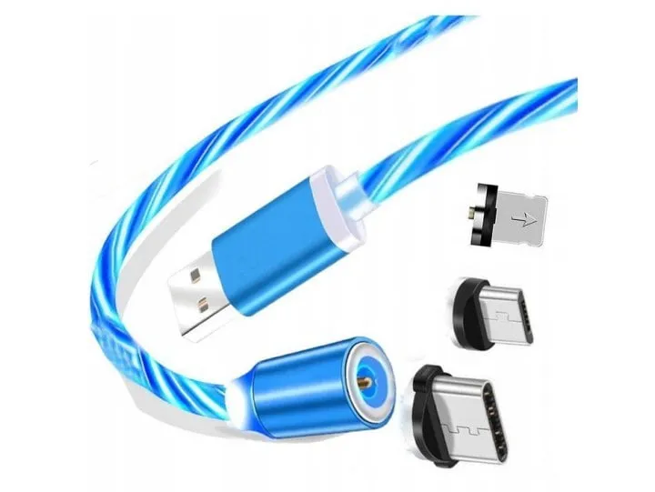 kabel-magnetyczny-3w1-usb-micro-iphone-typ-c-led-stan-nowy