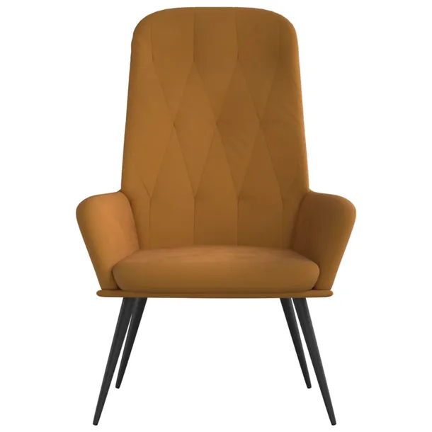 fotel-brazowy-obity-aksamitem