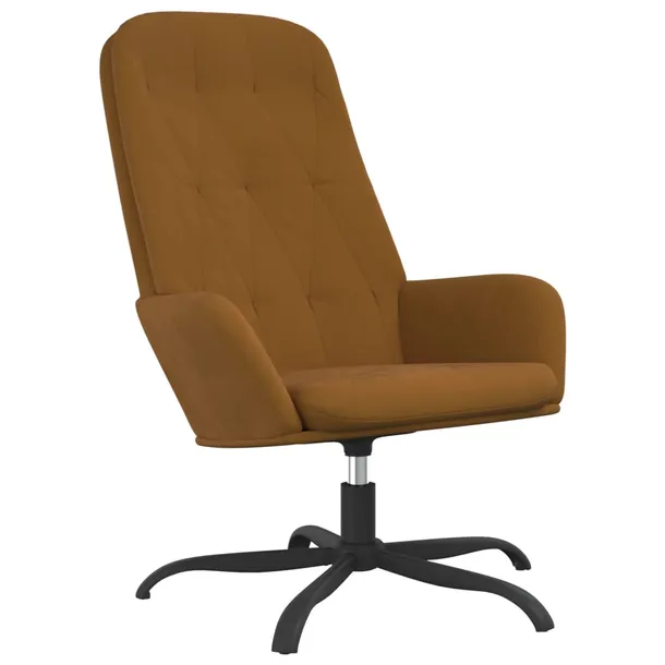 fotel-brazowy-obity-aksamitem