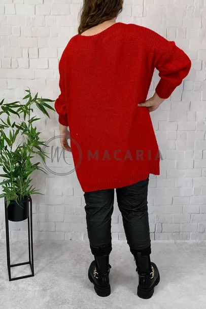 oversizeowy-sweter-asymetryczny-plus-size-czerwony-kolor-czerwony