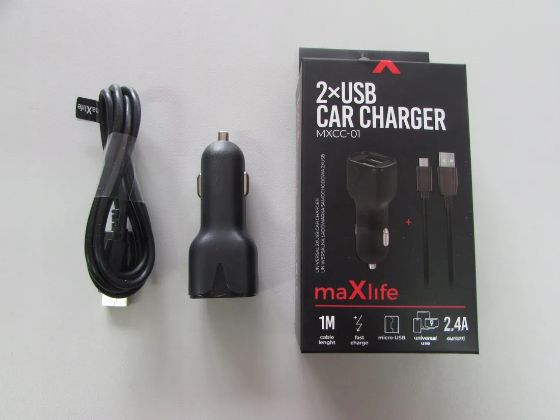 ladowarka-samochodowa-2xusb-fast-charge-usb-usb-b-stan-nowy