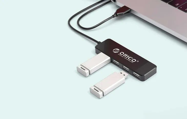 adapter-hub-orico-usb-do-4x-usb-czarny-liczba-portow-4-stan-nowy