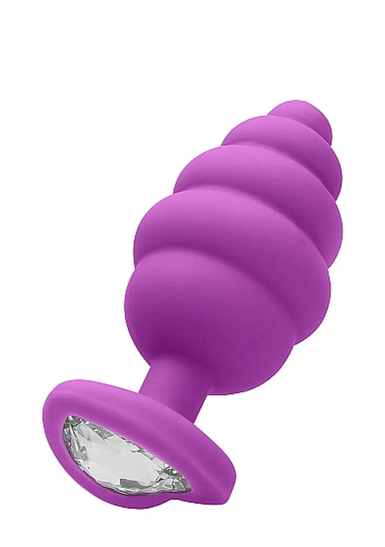 large-ribbed-diamond-heart-plug-purple