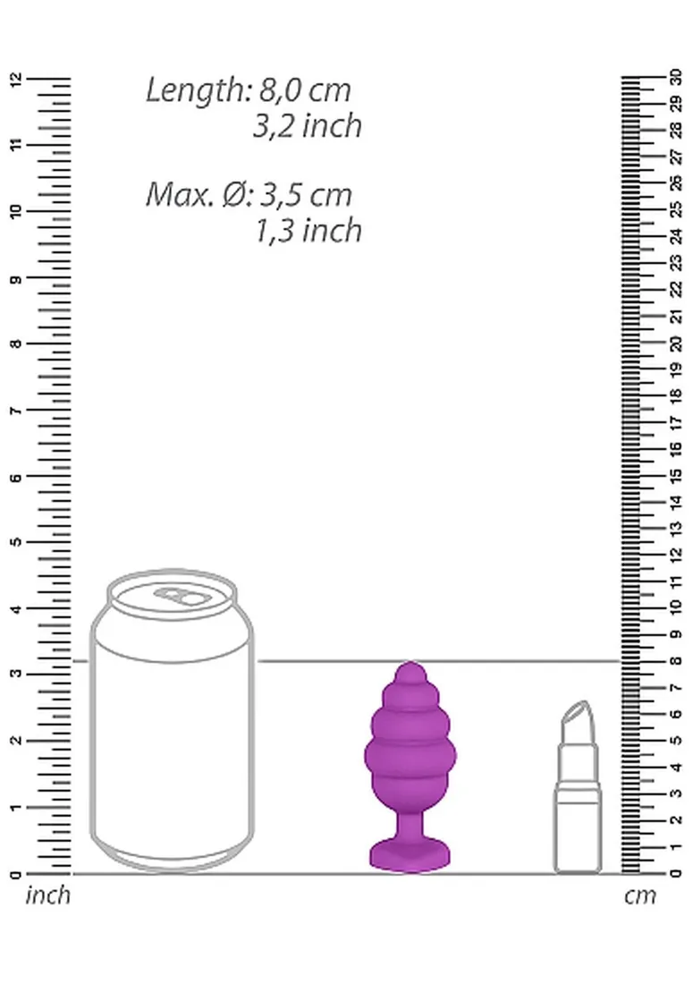 large-ribbed-diamond-heart-plug-purple