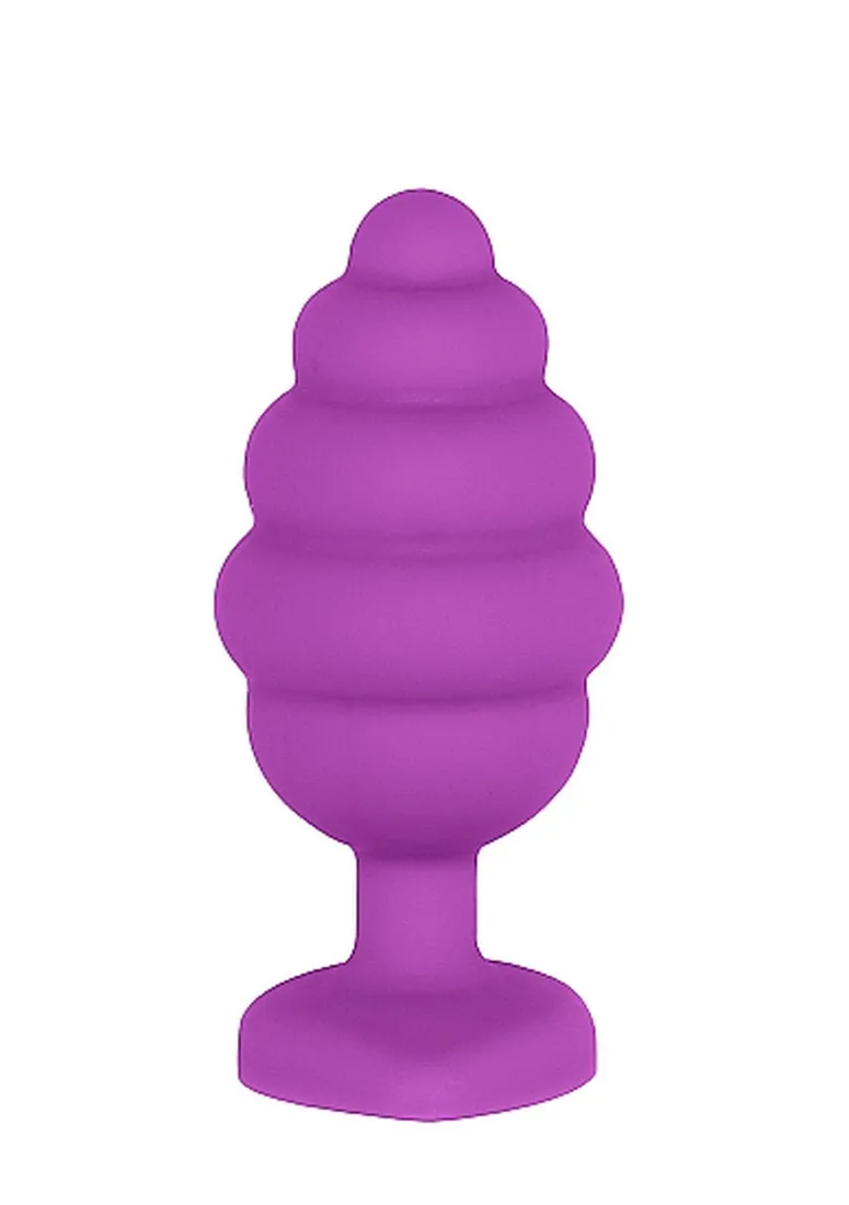 large-ribbed-diamond-heart-plug-purple