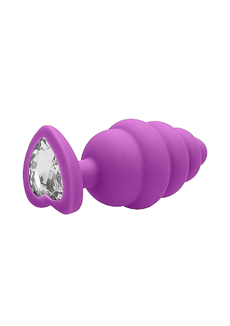 large-ribbed-diamond-heart-plug-purple