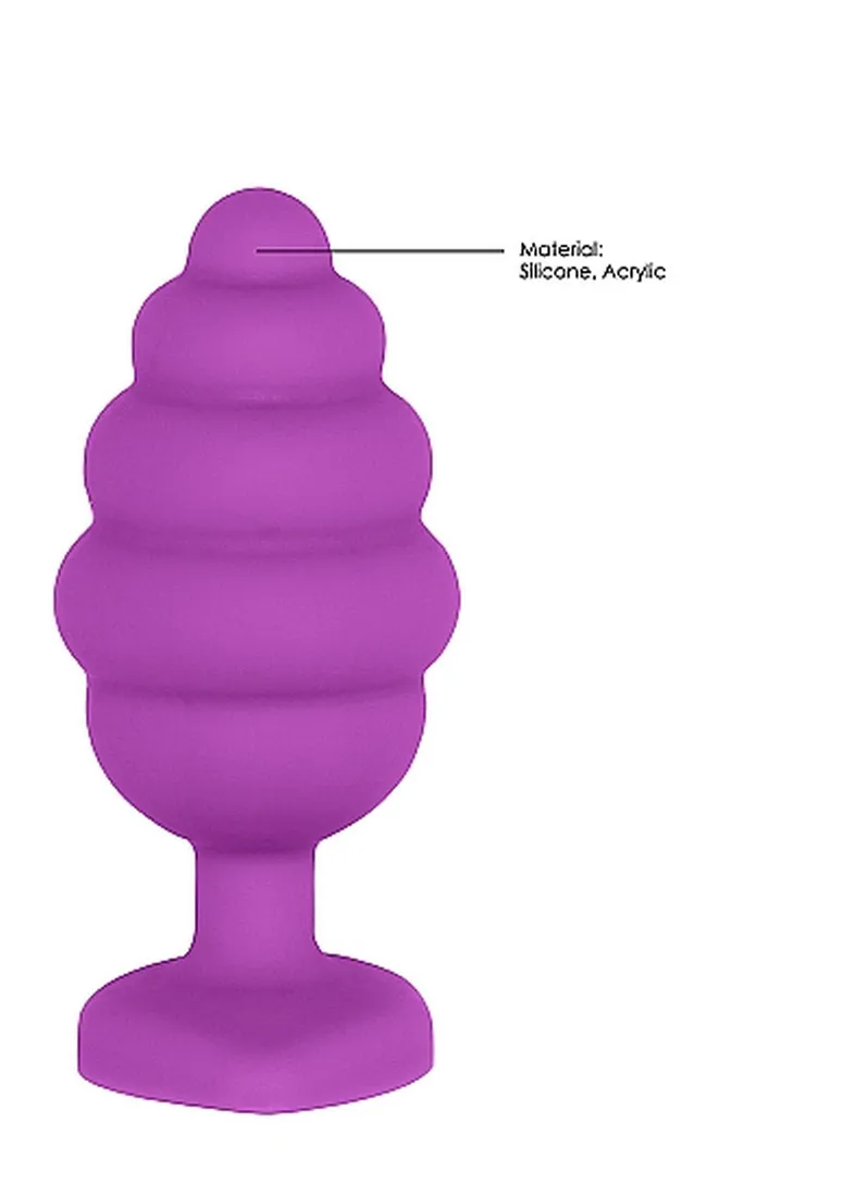 large-ribbed-diamond-heart-plug-purple