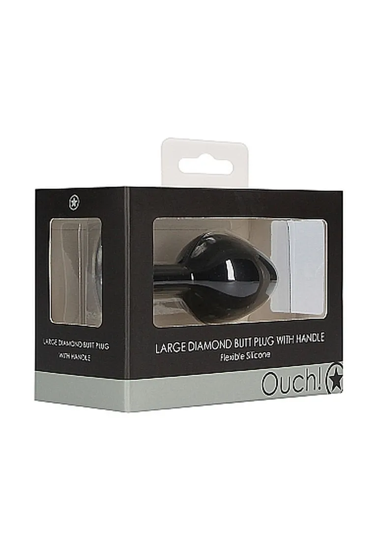 large-diamond-butt-plug-with-handle-black