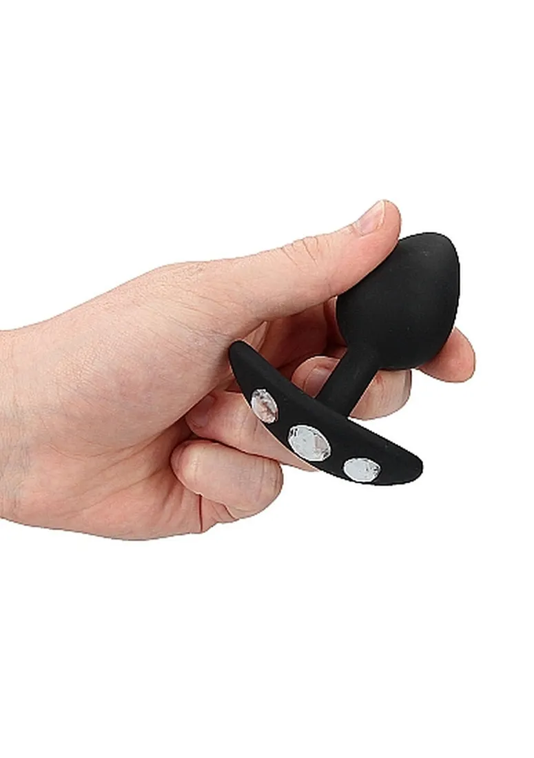 large-diamond-butt-plug-with-handle-black