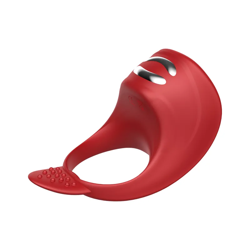 wibrator-silicone-ring-red-usb-7-function-electro-stim-remote-control