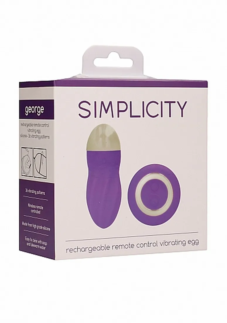 george-rechargeable-remote-control-vibrating-egg-purple