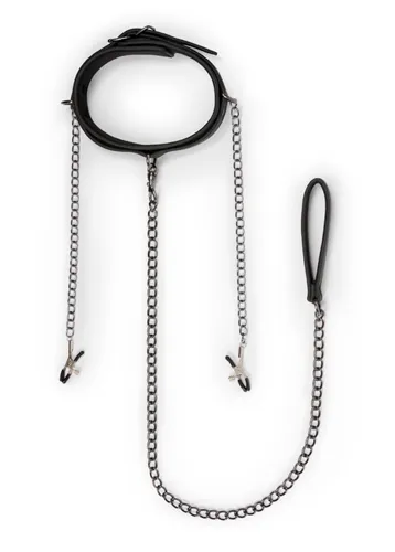 wiazania-leather-collar-with-nipple-chains