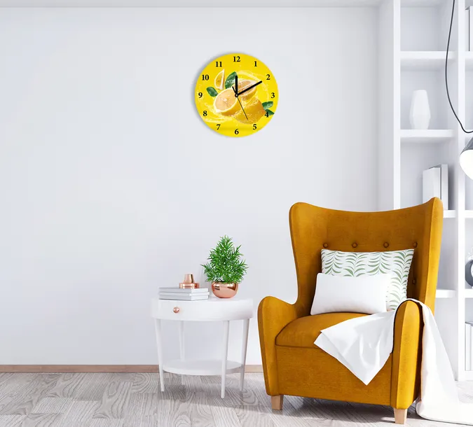 zegar-scienny-cichy-cytryna-sr-30-stan-nowy