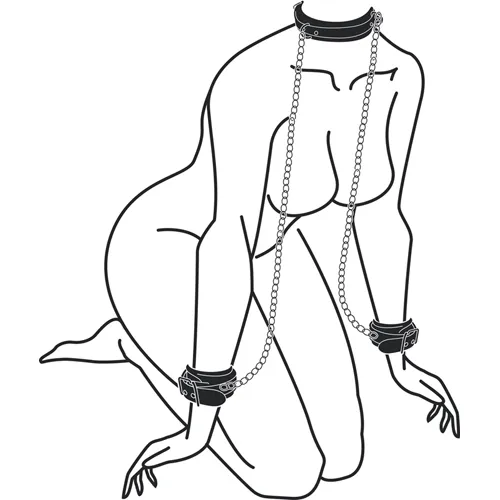 kajdanki-leather-collar-with-handcuffs