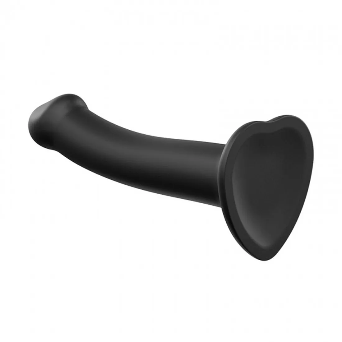 semi-realistic-dual-density-bendable-dildo-black-m