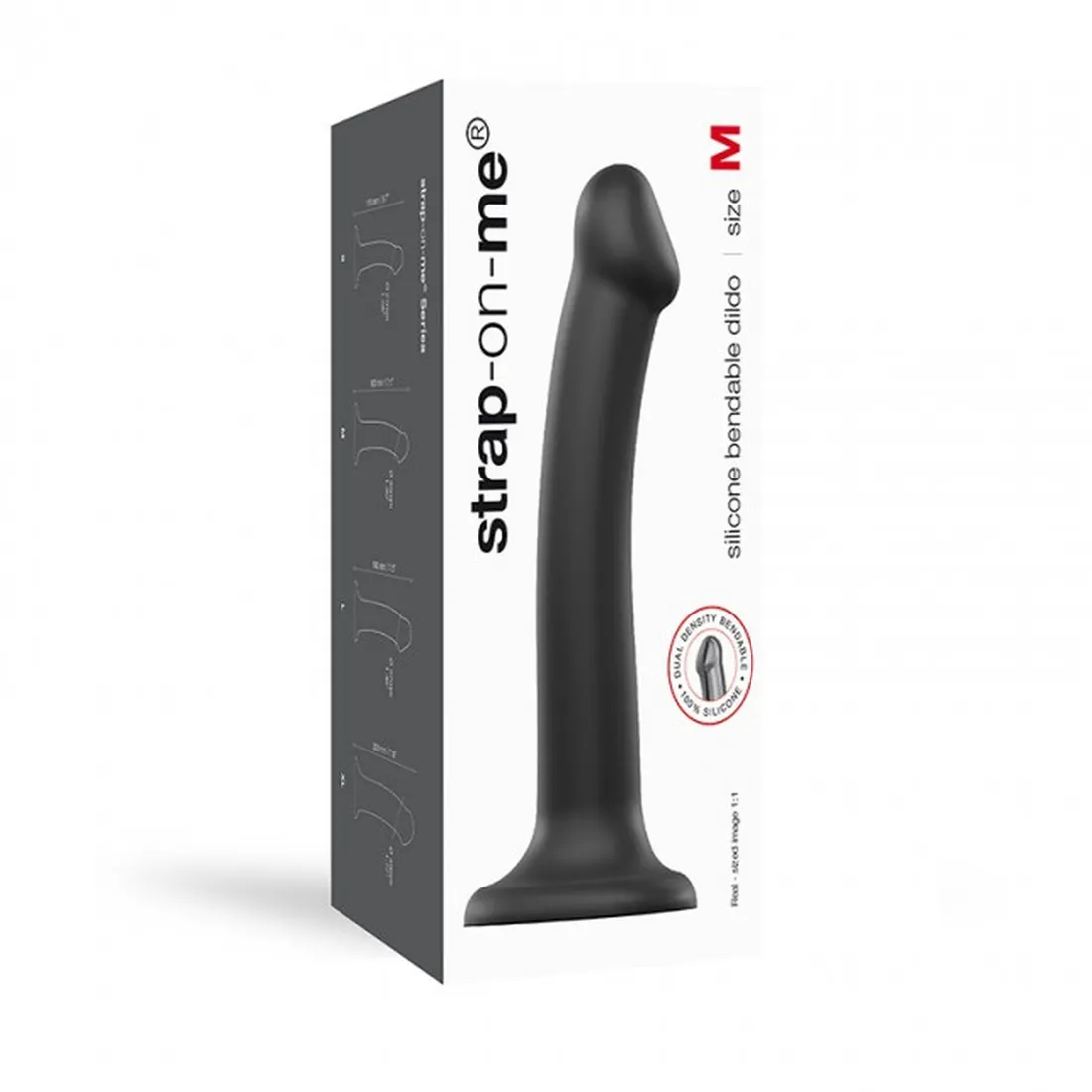 semi-realistic-dual-density-bendable-dildo-black-m