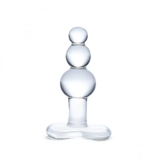 glas-beaded-glass-butt-plug-with-tapered-base