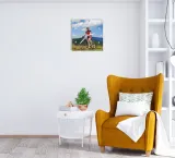 zegar-scienny-30x30cm-rowerzysta-stan-nowy