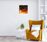 zegar-scienny-cichy-plomienie-30x30-stan-nowy