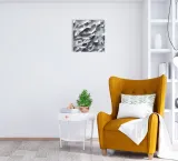 zegar-scienny-cichy-papierowe-bryly-30x30-stan-nowy