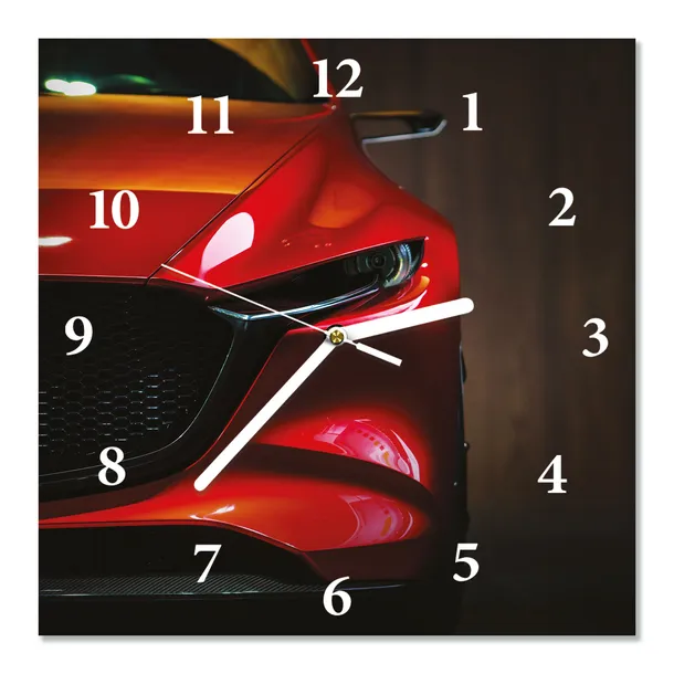 zegar-scienny-cichy-red-supercar-30x30
