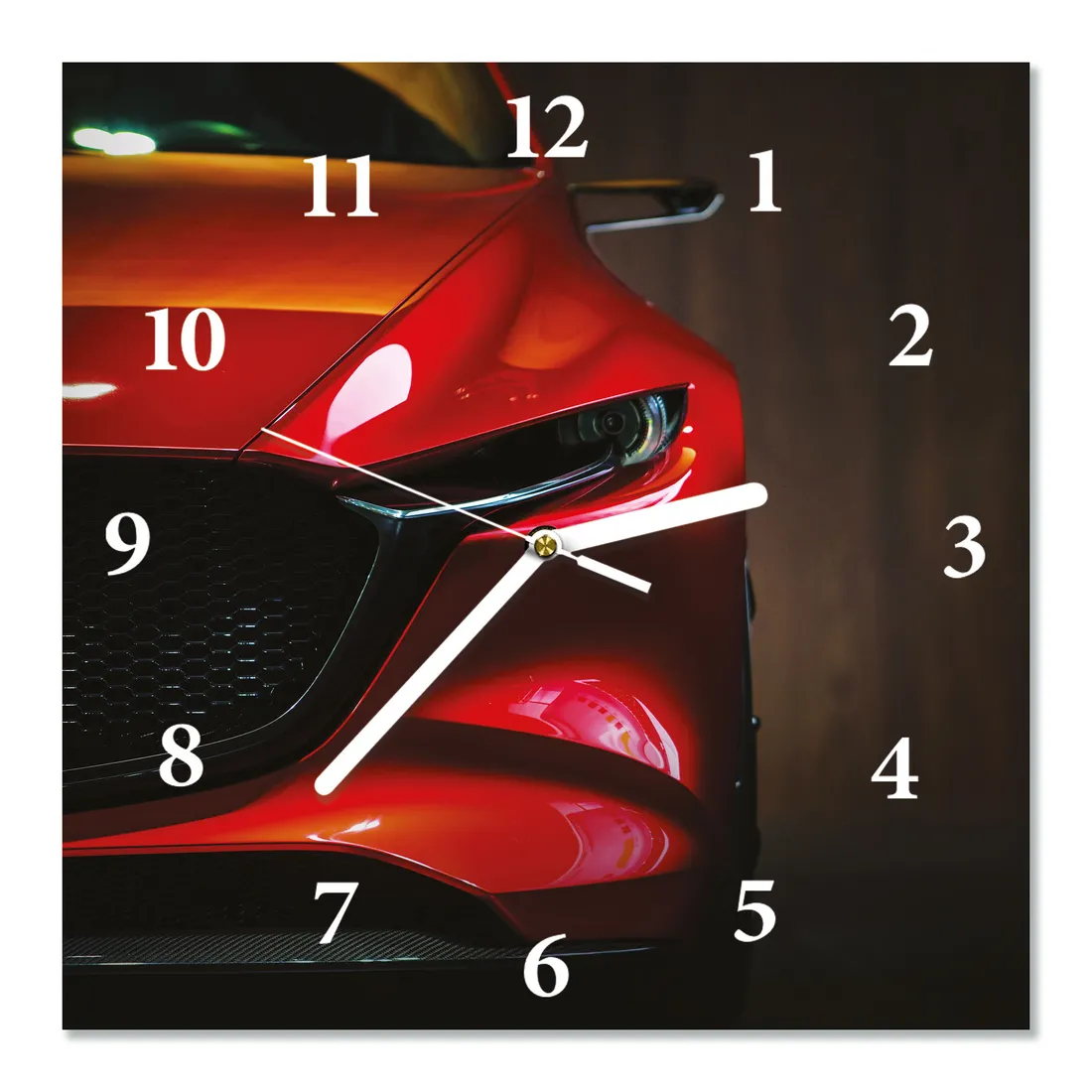 zegar-scienny-cichy-red-supercar-30x30