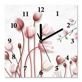 zegar-scienny-cichy-roze-30x30
