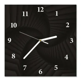 zegar-scienny-czarne-schody-30x30