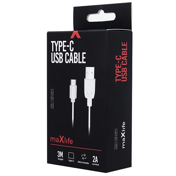 kabel-maxlife-usb-typ-c-usb-c-fast-charge-2a-3m-kolor-inny