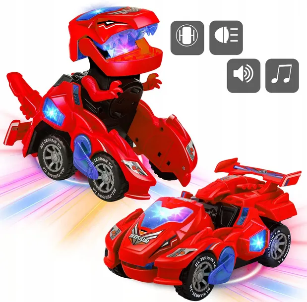 auto-robot-dinozaur-transformujacy-samochod-led-stan-nowy