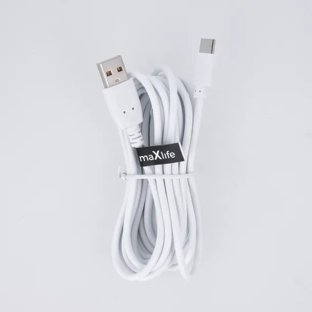 maxlife-kabel-usb-usb-c-30-m-2a-bialy