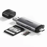 adapter-usb-usb-c-ugreen-czytnik-kart-sd-microsd-szary-stan-nowy