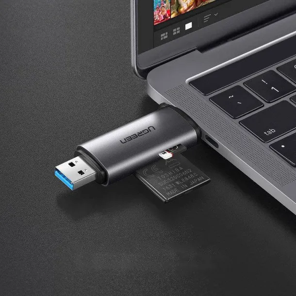 adapter-usb-usb-c-ugreen-czytnik-kart-sd-microsd-szary-waga-z-opakowaniem-0-3-kg