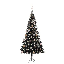 sztuczna-choinka-z-lampkami-i-bombkami-czarna-150-cm-pvc