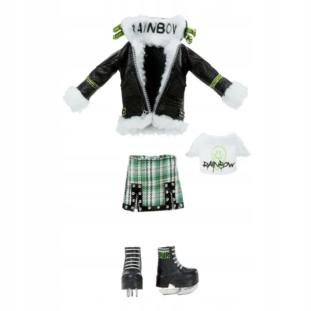 rainbow-high-winter-break-jade-hunter-green-material-plastik-tkanina