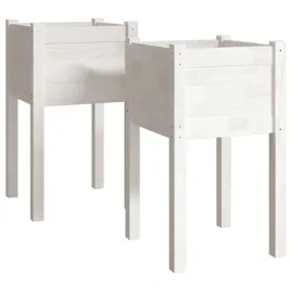 donice-ogrodowe-2-szt-biale-40x40x70-cm-drewno-sosnowe