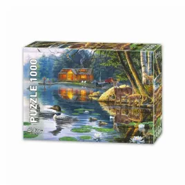 puzzle-1000-chatka-nad-jeziorem