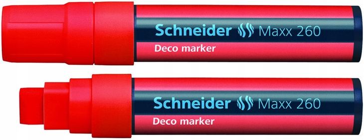 Marker kredowy Schneider Max 260 Deco czerwony
