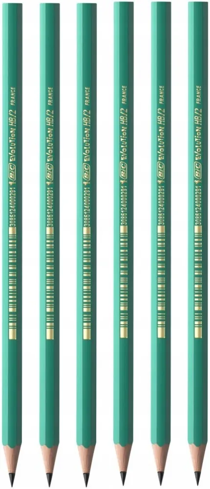olowek-bic-evolution-original-650-hb-zielony-6-szt