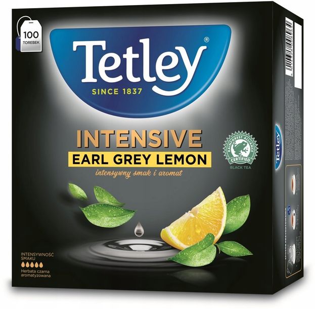 Herbata Earl Grey Tetley Intensive cytr 100sztx2g
