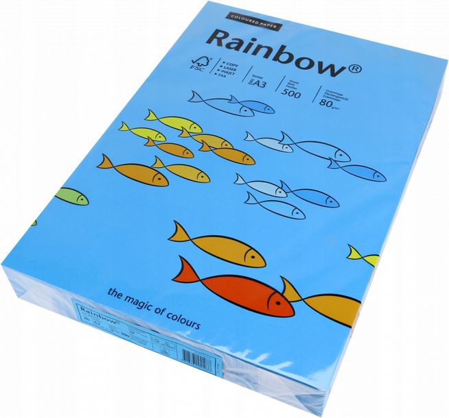 Papier ksero Rainbow A4 80g 500 arkuszy niebieski