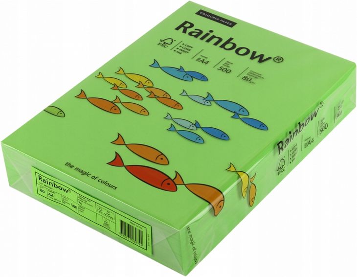 Papier ksero Rainbow A4 80g 500 ark zielony