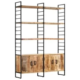 regal-na-ksiazki-4-poziomy-124x30x180-cm-surowe-drewno-mango