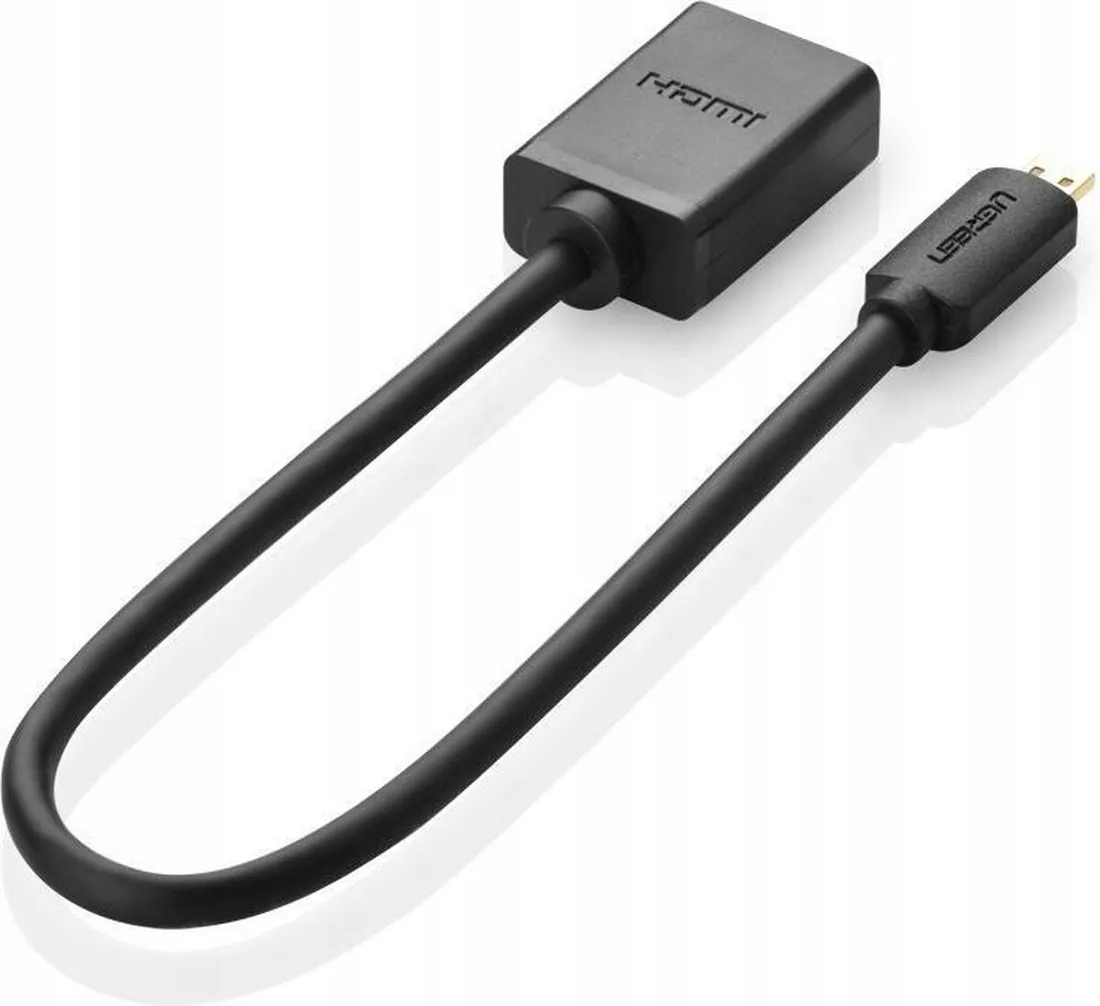 adapter-ugreen-micro-hdmi-do-hdmi-20cm-czarny-stan-nowy